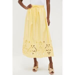 MOON RIVER Light Yellow Maxi Skirt Size M NWT Retail $110 Tuckernuck